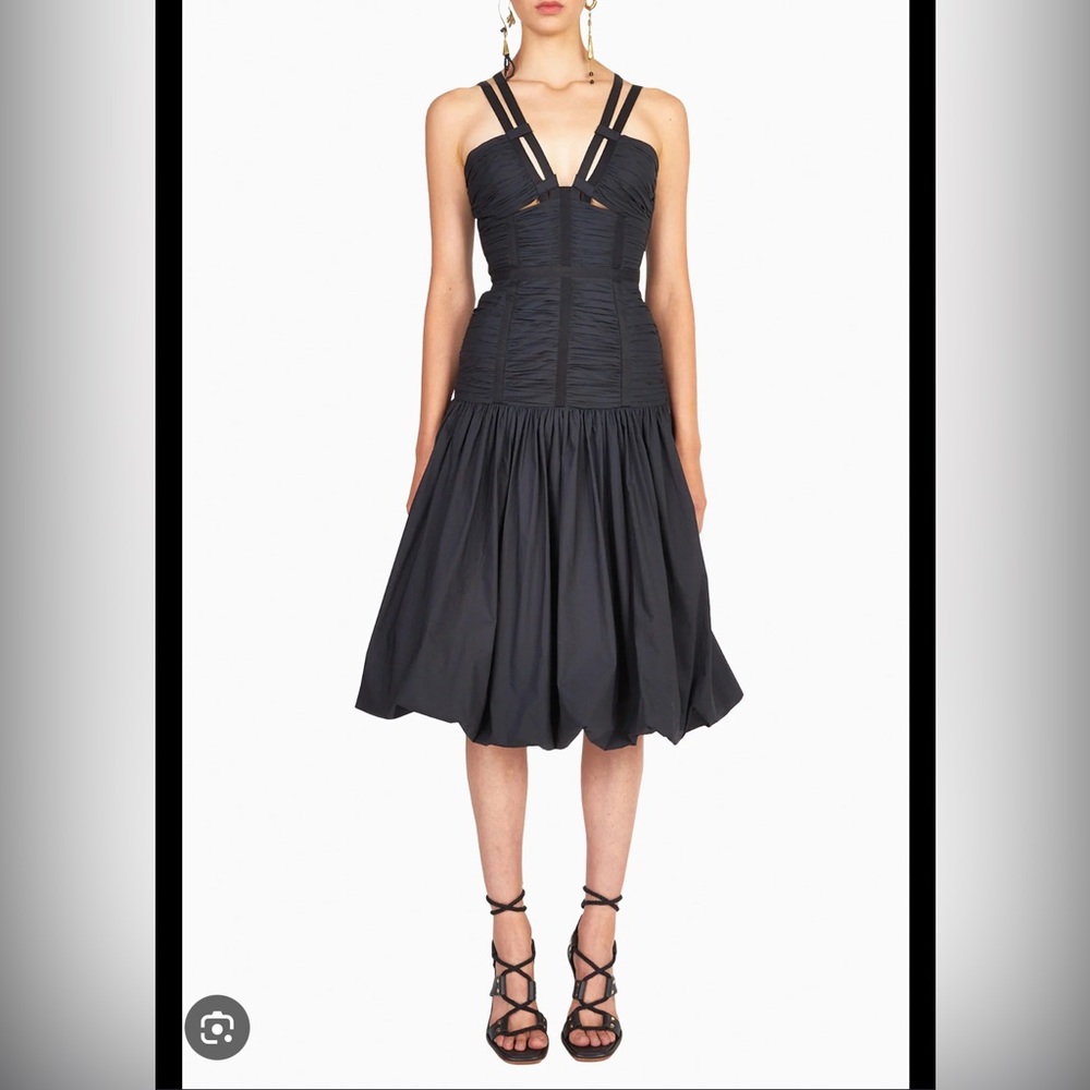 NWOT ULLA JOHNSON Kaia Strappy Shirred
Drop Waist Cotton Dress Size 0